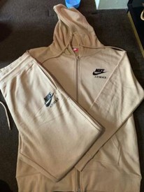 nike tracksuit cream